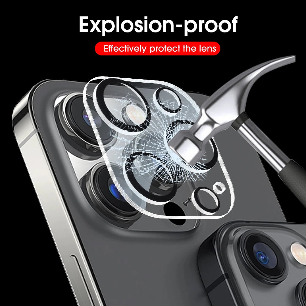 4/1PCS HD Cámara Trasera Vidrio Templado para iPhone 13Mini 13 14 15 16 Pro Max Protectores de Pantalla de Lente Trasera Película de Vidrio Antiarañazos