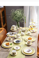 Nordic retro European tableware porcelain plates cups saucers pots high-end luxury sets creative home gifts