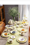 Nordic retro European tableware porcelain plates cups saucers pots high-end luxury sets creative home gifts
