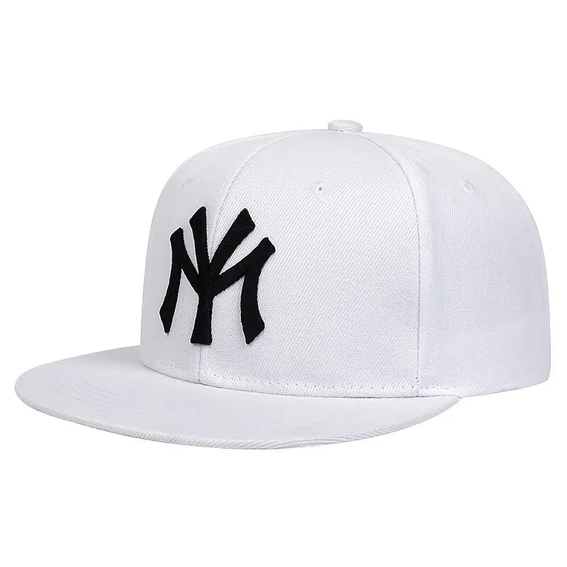 Gorras de béisbol unisex con bordado de letras, estilo hip hop, ajustables e informales, para exteriores y con protección solar.