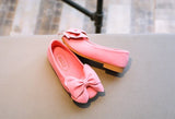 2024 New Fashion Girls Shoes PU Leather With Big Bowtie Candy Color Children Sandals Slip-on Kids Casual Shoes 21-36 Soft Hot