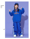 Boys Hip Hop Pullover Street Dance Cargo Pants Girls High Collar Sweatshirt Outfits Kids Jazz Sport Clothes Set Child Streetwear