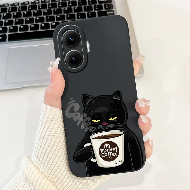 For Xiaomi Poco F7 Phone Cover For Redmi Turbo 4 Pro 5G Case Silicone Cute Cartoon Fashion Luxury Love Shockproof Bumper Funda