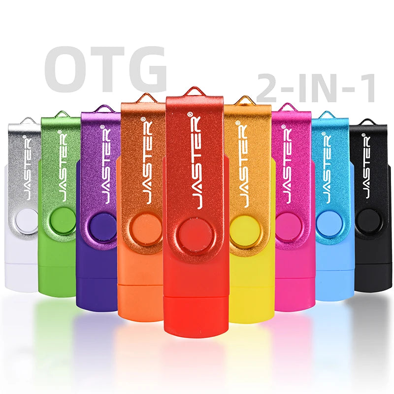 JASTER 10 PCS LOT Pen Drive 128GB 3 IN 1 Memoria USB 64GB Key Chain USB Flash Drive 32GB Free TYPE-C Adapter Memory Stick Gift