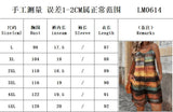 Summer Ethnic Women's Jumpsuit Fashion Tie Dye Striped Print Short Playsuits Elegant Strap Shorts Plus Size Romper Casual Beach