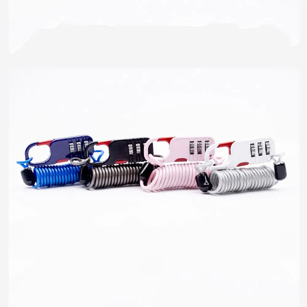 Universal 3-Digit Combination Password Cable Lock Bicycle Accessories Bicycle Lock Cable Lock Security Lock Helmet Lock