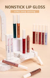 QIBEST Matte Liquid Lipstick Waterproof Long Lasting Velvet Lip Gloss Tint Tube Matte Nude Pigment Red Lipgloss Lips Makeup