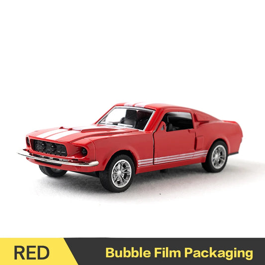 1:36 Alloy Diecast Mustang Classic Vintage Car Model Pull Back Car Miniature Vehicle Replica For Collection Gift