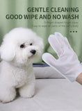 6PCS Cat Dog Disposable Glove Towels Pet Wash Free Glove No Rinse Washing Gloves Towels Deodorizing Dry Cleaning Wet Towels