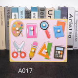 Toddler Wooden Peg 3D Puzzles Kids Toys Alphabet Montessori Education Learning Toys Great Preschool Gift for Girls and Boys