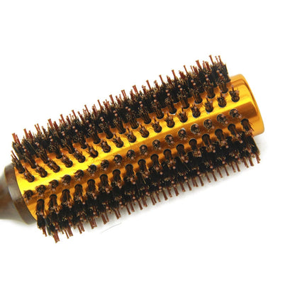 Golden Cylinder Curly Hair Rolling Comb Professional Styling Mane Comb Heat Conduction Air Aluminum Tube Comb Special Comb