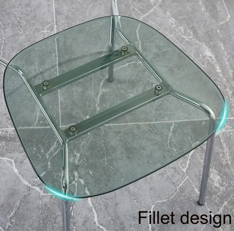 Modern Simple Household Transparent Dining Chair Backrest Single Person Leisure Net Red Table Plastic Chair Makeup Chairs  стул