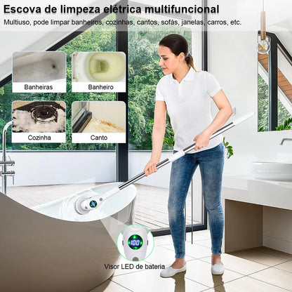 Cepillo de limpieza eléctrico 8 en 1, multifuncional, inalámbrico, giratorio, para baño, cocina, ventanas, inodoro. 