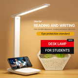 6000mAh Chargeable LED Table Lamp USB 3 Color Stepless Dimmable Desk Lamp Touch Foldable Eye Protection Reading Night Light
