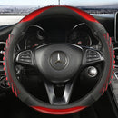 Three-dimensional Honeycomb Steering Wheel Cover  Durable Leather Cover with Anti-slip Linning Universal 14.5-15in