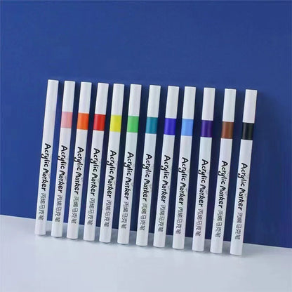 Acrylic marker pen set/12-60 colors/multi-purpose art watercolor pen/quick drying/student painting marker/stationery supplies
