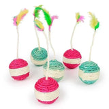Interactive Cat Scratching Ball Toy, Sisal Feather Toy for Kitten, Training, Pet Supplies, 1Pc 