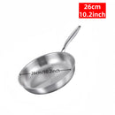 304 Stainless Steel Frying Pan NonStick Pan Fried Steak Pot Uncoated Kitchen Cookware For Gas Stove and Induction Cooker