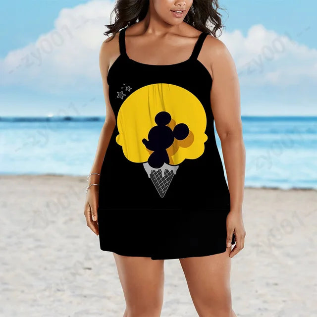 Vestido de verano Disney para mujer, talla grande 2022, elegante, de noche, midi, tallas grandes 7XL, 8XL y 9XL 