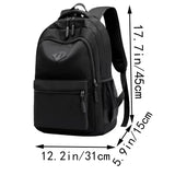 New Trendy Black Backpack Casual School Bag for Daily Commuting Outdoor Trips Festival Gifts