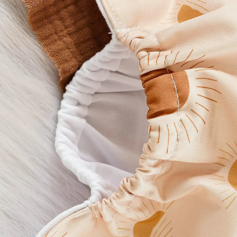 Pañales de tela para bebé, impermeables, reutilizables, ajustables, ecológicos, 100 % poliéster.