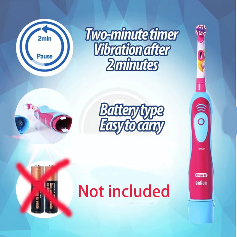 Oral B Electric Toothbrush for Kid Soft Brush Rotation Clean Teeth Brush For Kid Gentle Clean Teeth Waterproof Kid Tooth Brush