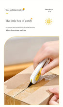 1pc, magnetic mini box cutter Portable box cutter Letter opener and paper cutter Retractable blade Durable ABS material mini box