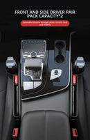 Universal Car Seat Gap Organizer Storage Box Multifunction Leather Crevice Side Storage Pocket Wallet Keys Card with Cup Holder