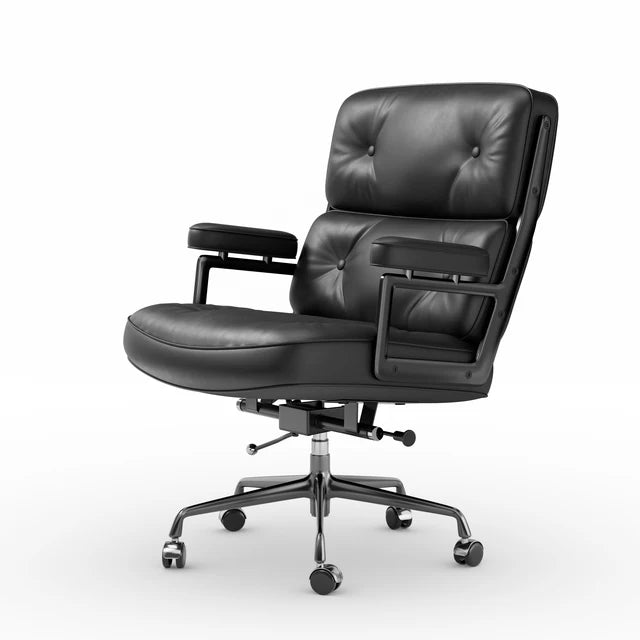 Genuine Leather Ergonomic Office Chair, Gaming Chair, Computer Swivel Gamer, Sofa Armchairs, Home, Bedroom, Furniture Black 