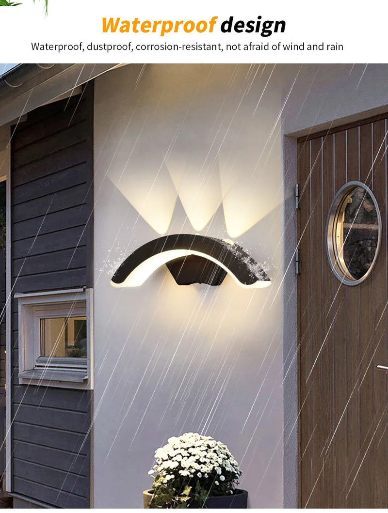 Waterproof IP66 Outdoor Wall Light 10W LED Wall Lamp Sconce Balcony Garden Decoration Lighting Lamp AC110V 220V