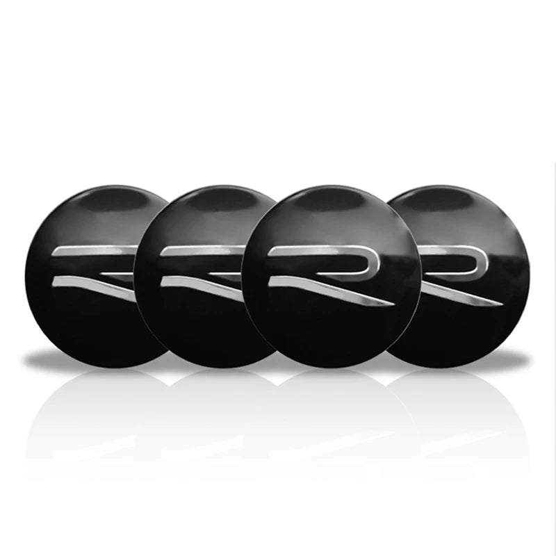 4PCS 56MM 60MM 65MM Car Wheel Hub Center Caps Badge Sticker Rim Cover Auto Decal  Emblem Accessories