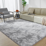 Soft Area Rugs for Living Room Non-Slip Thick Plush Carpets for Winter Anti-Slip Fluffy Artificial Velvet Rugs Soft Gray Carpets