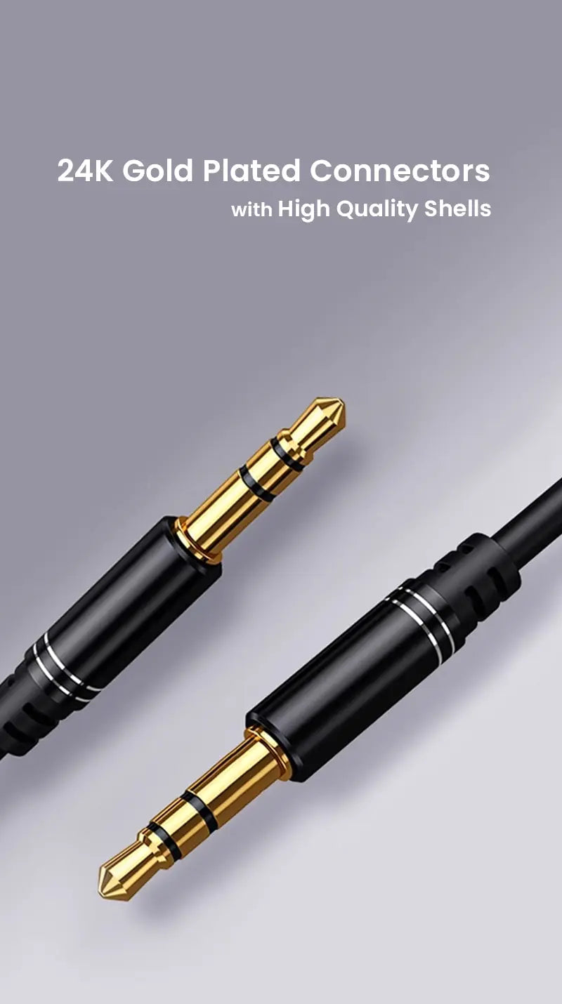 Cable de audio de 3,5 mm, cable auxiliar, adaptador de entrada de audio, cable auxiliar macho a macho, compatible con estéreos de coche, altavoces y auriculares.