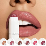 2-in-1 Nude Lipstick Matte Red Lip Balm Moisturizing 6 Colors Sandwich Lipstick Waterproof Long-Lasting Non-Stick Cup Lip Stick