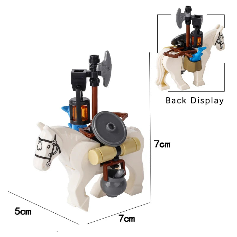 MOC Notice Board Building Blocks Bee Farm Fountain Bonfire Stove Medieval Town Street View Water Wall Bridge Road Sign Brick Toy