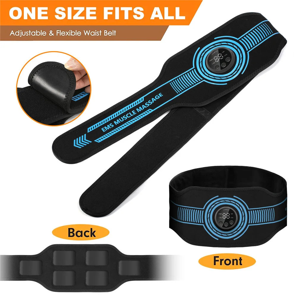 EMS Belt Massage Set Abdominal Fitness Device Intelligent Belt Full Body Muscle Stimulation Trainer USB Charging Version
