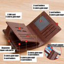 Leather Men's Wallet Luxury Short RFID Card Holder for Men Zipper Coin Purse Portable Male Wallets Billfold