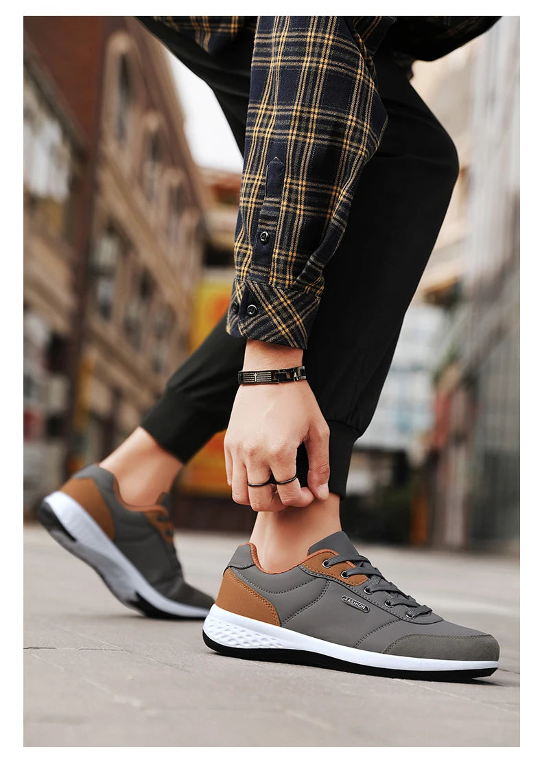 New Balance Men's Leather Shoes Sneaker Trend Sport Shoes Breathable Men's Sneakers Non-slip Footwear Holiday Shoes for Men