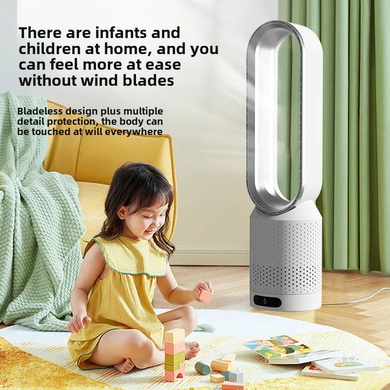 Leafless fan, household electric fan, no pages, silent air filter, circulating fan, bed head, floor standing desktop