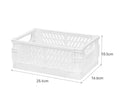 Caja de almacenamiento plegable de plástico, cesta apilable, bonita caja para maquillaje, joyas, juguetes, organizador portátil. 
