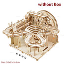 DIY 3D Wooden Puzzle Mechanical Hand Model Building Kits Toys Marble Race Run Set with 4 Balls for Adults Kids Gifts 