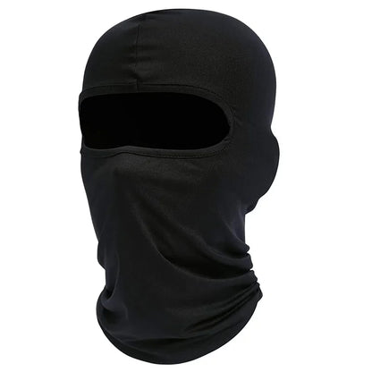 Máscara de Esqui Facial Completa para Homens, Balaclava, Preto, Polainas Pescoço, Capa Protetora para Motocicletas