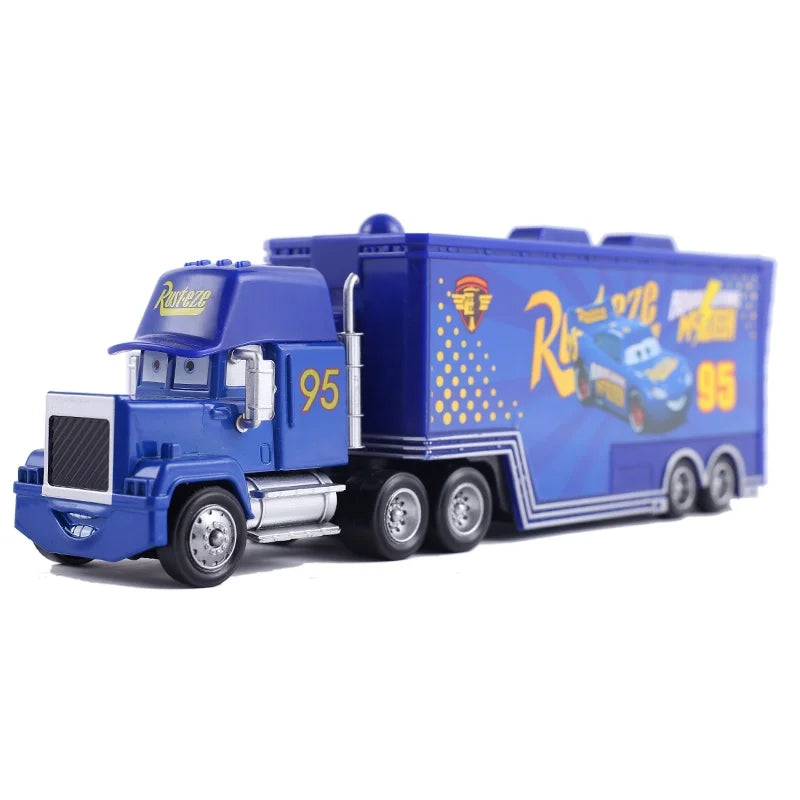 Disney Pixar Cars 2 3 Toys Lightning McQueen Truck Jackson Storm Uncle Mack 1:55 Diecast lorry trailer Model Child kids Gift