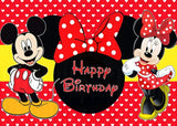 Disney Cartoon Theme Photography Background, Mickey, Minnie Mouse, Baby Shower, Happy Birthday, Gender Reveal, Banner for Children, 1Set 