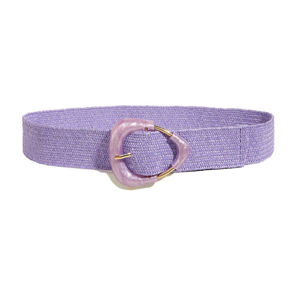 1PC Boho Summer Elastic Wide Waist Belt Women's Decorative Woven Belt for Dresses Suits Beach Vacation Casual Outfits