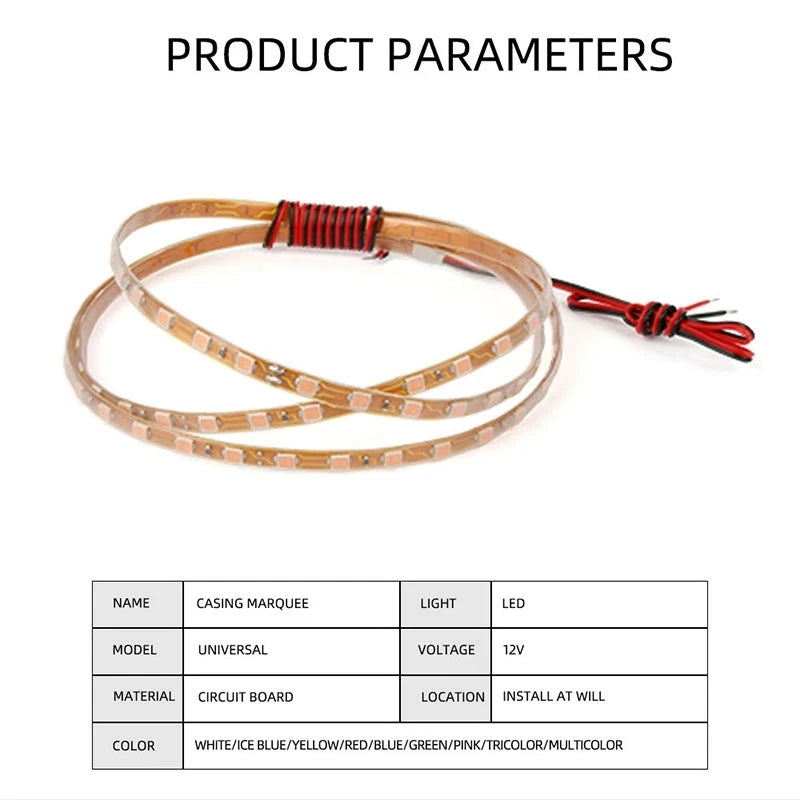 135CM-30CM Waterproof Car Auto Decorative Flexible LED Strip Light Car LED Daytime Running Light Car Strip Light DRL Strip 12V