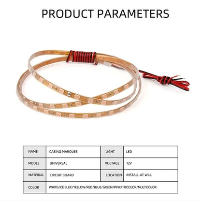 135CM-30CM Waterproof Car Auto Decorative Flexible LED Strip Light Car LED Daytime Running Light Car Strip Light DRL Strip 12V