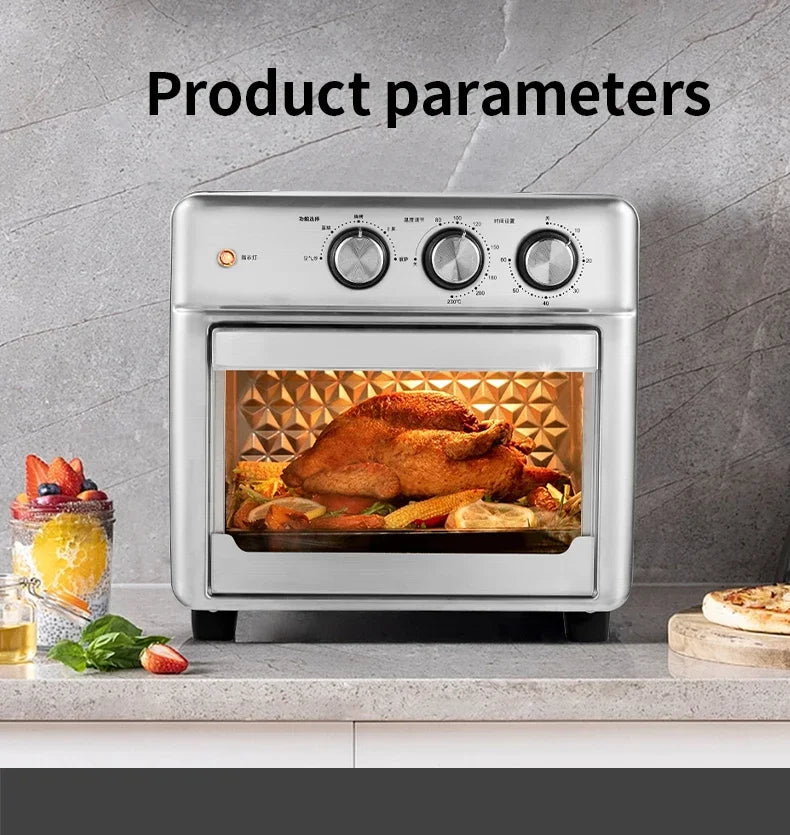 Smart Air Fryer Oven, 26L/13L Large Capacity Electric Air Fryer, Visible Window, Household Kitchen Deep Fryer without Oil, EU 220V