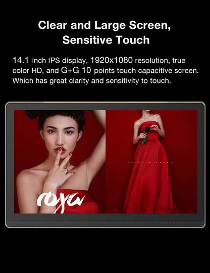 14.1inch Tablet L14 Pro Tab With Large Screen 1920*1080 IPS Screen 12GB+256GB Android 12 Tablets Deca Core 13+5MP Bluetooth WiFi