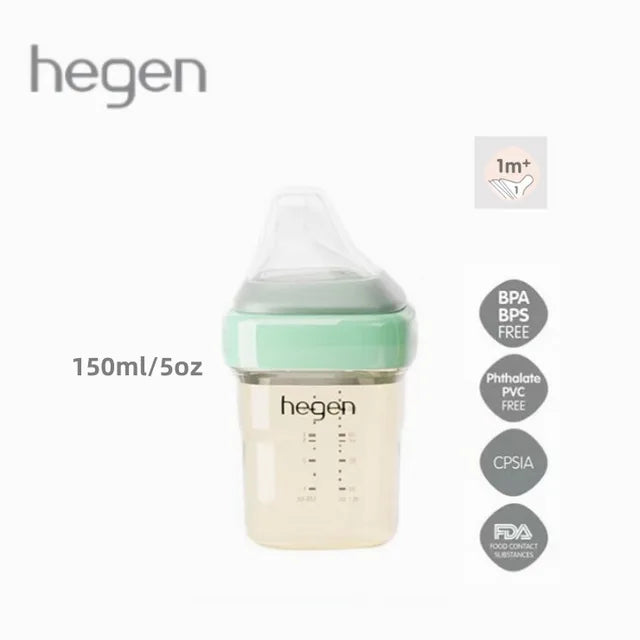 Hegen-Original PPSU Bottle with Storage Lid for Children, Fall-Proof, Baby Bottle, Water Bottle, Gift Box, Original 